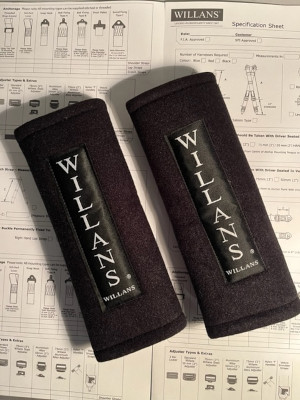 3″ Modern Black Willans Harness Pads