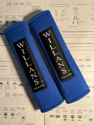 2″ Modern Blue Willans Harness Pads