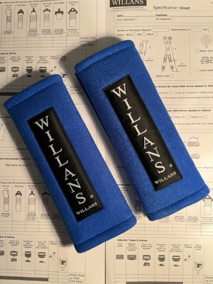 3″ Modern Blue Willans Harness Pads