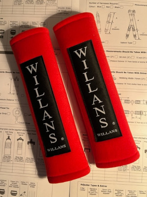 2″ Modern Red Willans Harness Pads