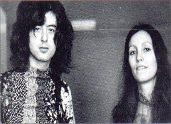 Julie Felix with Jimmy Page