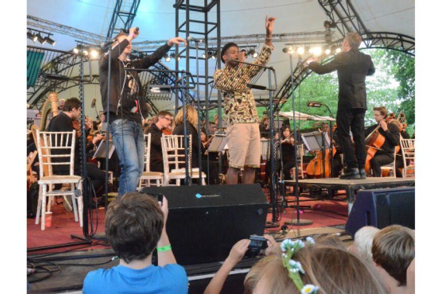 Professor Green and Labrinth at Orchestra in a Field