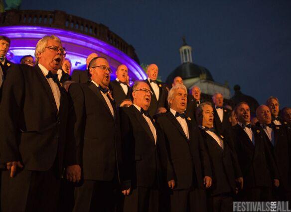 The Brythoniais Welsh Male Voice Choir at Festival No 6 2014