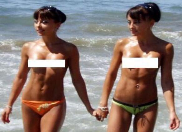 the cheeky girls at the beach