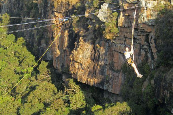 Ziplining at the Blyde River Canyon