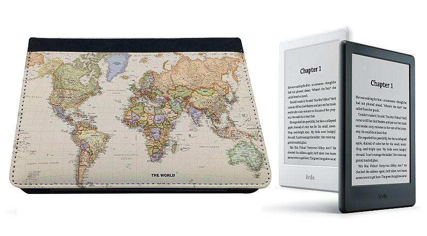 Kindle and world map cover