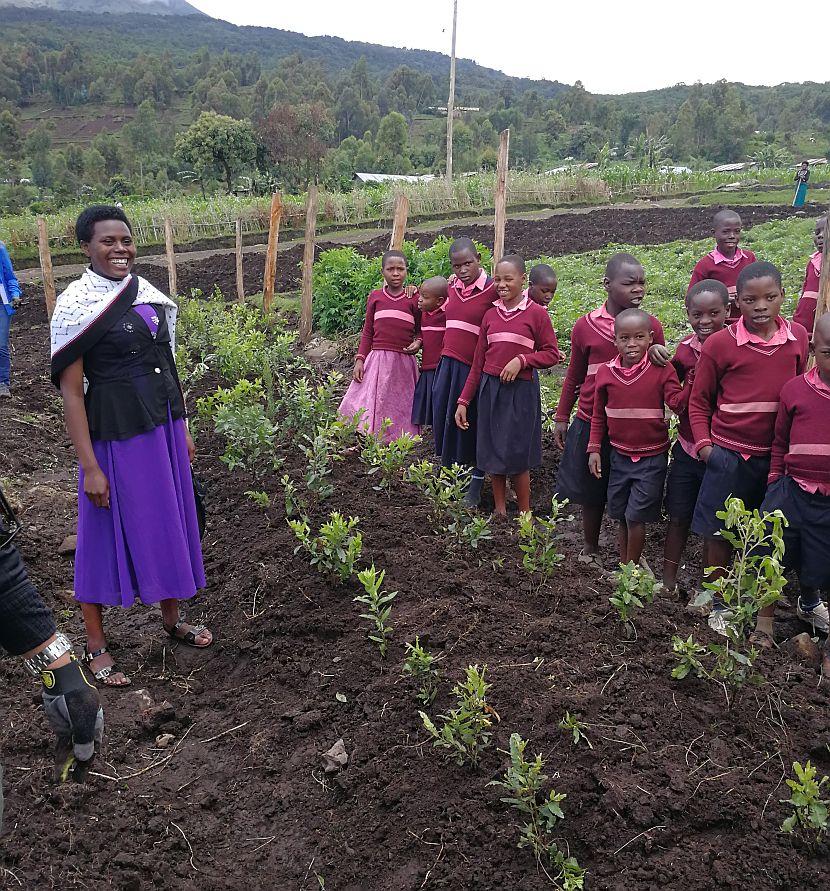 Ugandan Kids Planting Trees
