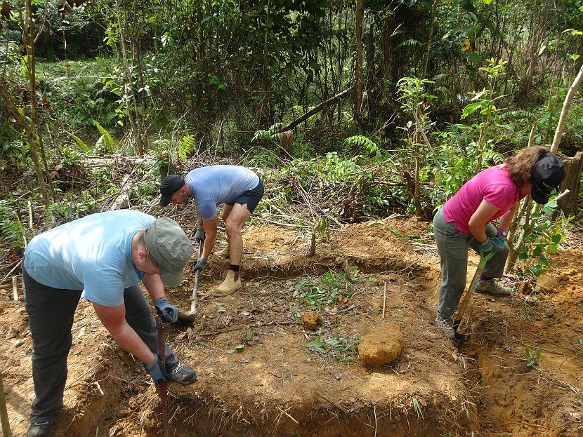 Volunteers at the Orangutan Sanctuary