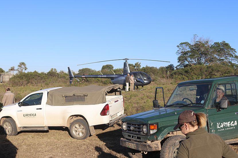 Helicopter in South Africa 