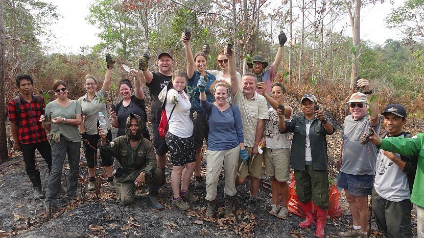 Volunteers at the Borneo Orangutan Sanctuary