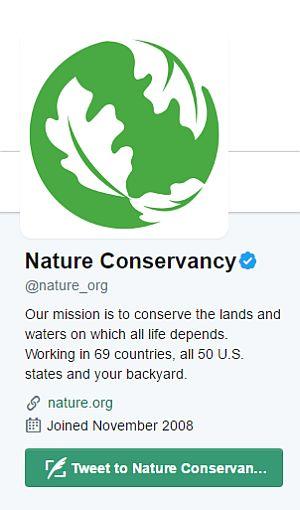 Nature Conservancy Twitter Account