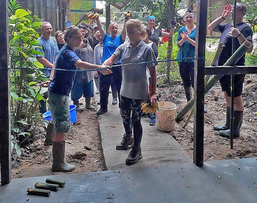 Grand opening of enclosure at Samboja