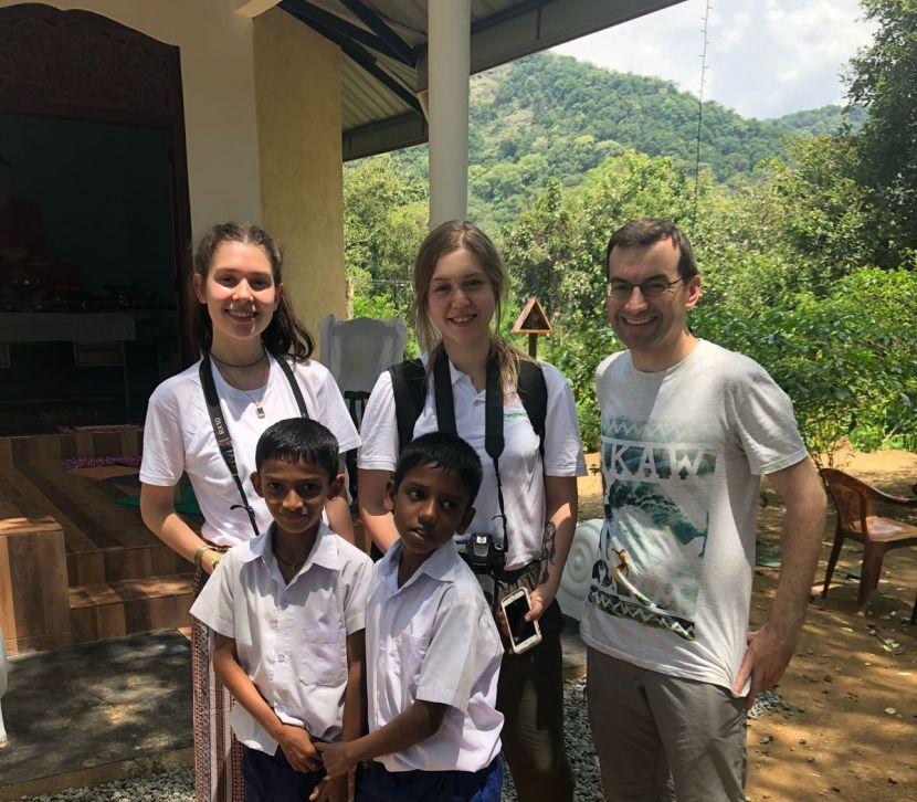 Volunteers And Locals Interact In Sri Lanka