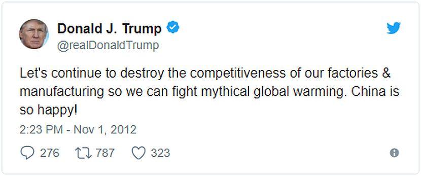 Donald Trump global warming tweet