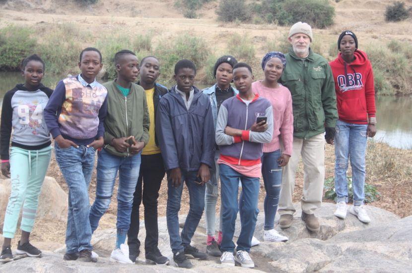 Students at the Wildlife Orphanage in South Africa